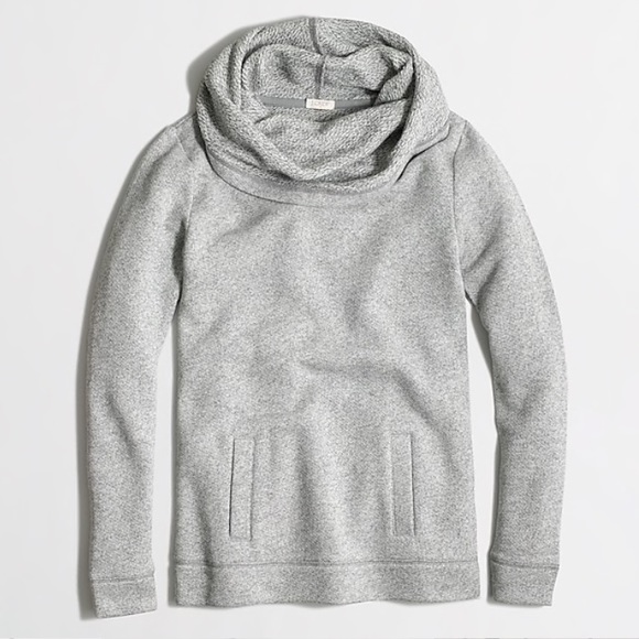 J. Crew Tops - J Crew funnel neck sweatshirt in rustic gray